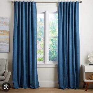 Pottery Barn denim curtain panels (2)